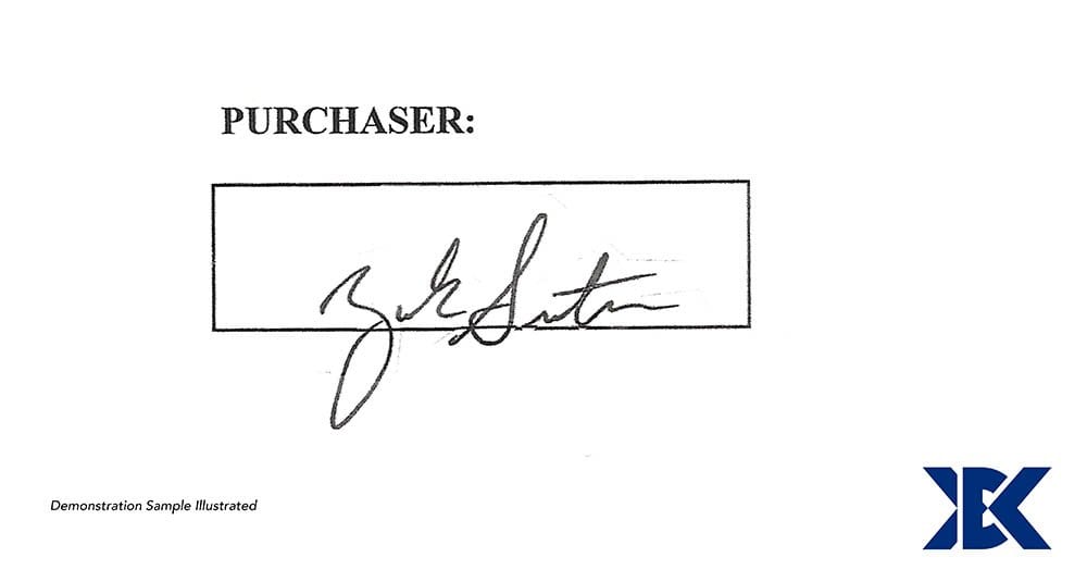 Enlargement of a Demonstration Signature Block